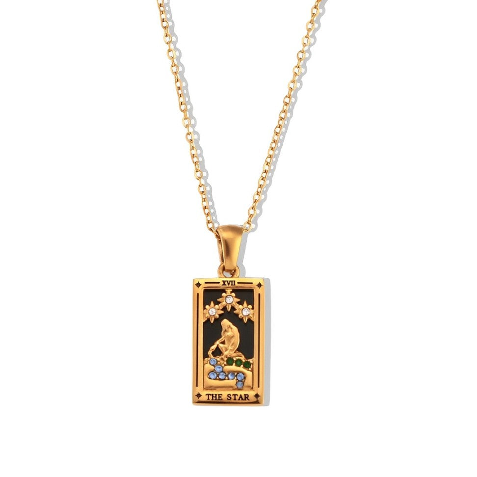 Coleção Tarot - Colares com pingentes das cartas (Banhado a Ouro 18K)