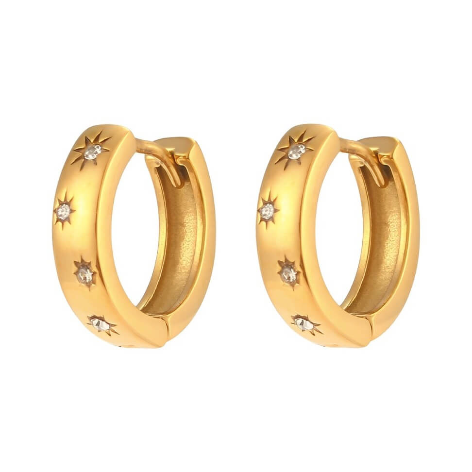 Brinco Stella Zircônia (Banhado a Ouro 18K)