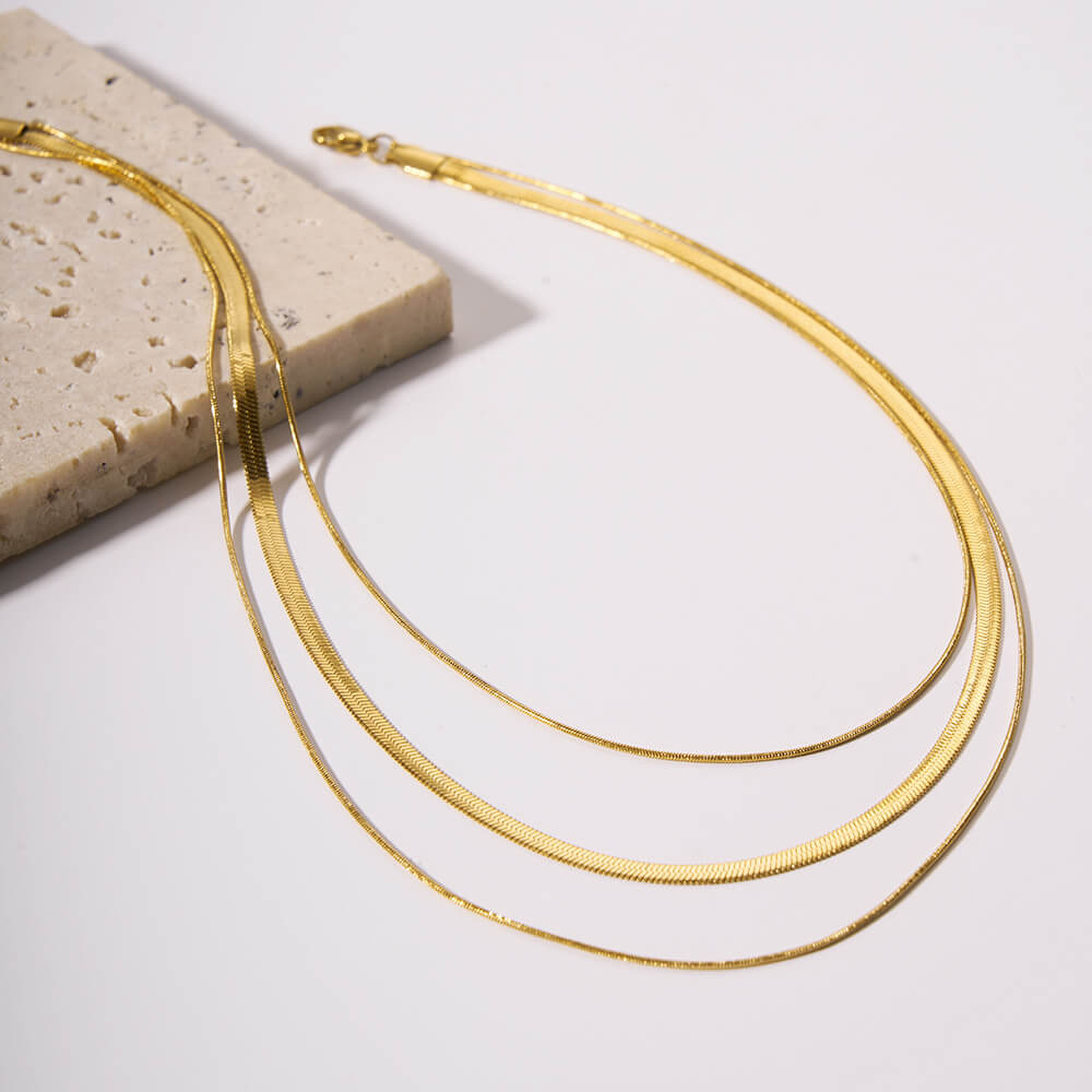 Mix Colar Malha e Rabo de Rato (Banhado a Ouro 18K)