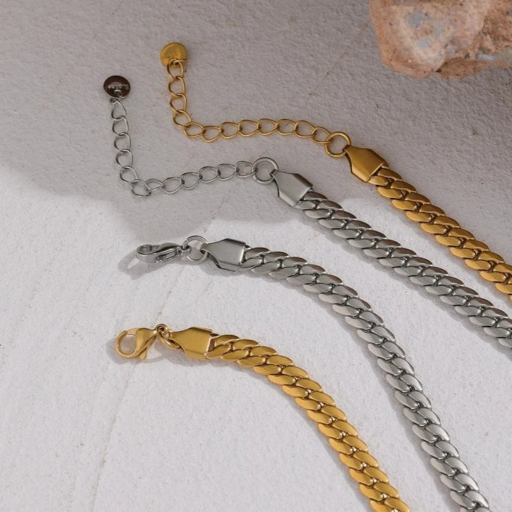 Colar Coração com Corrente de Elos Largos (Banhado a Ouro 18K)