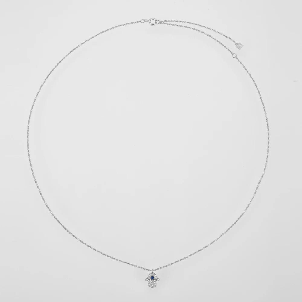 Colar Hamsá Mão de Fátima Zircônia (Banhado a Ouro 18K)