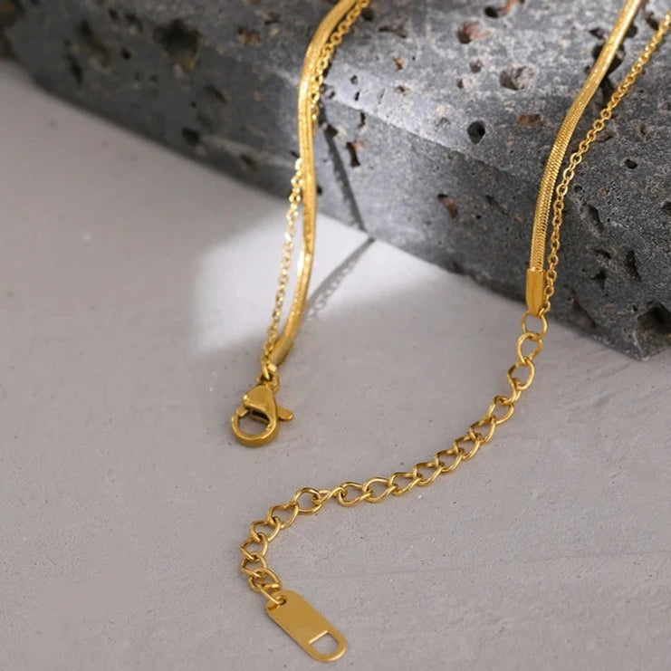 Mix Colar Camadas Medalhas e Malha (Banhado a Ouro 18K)