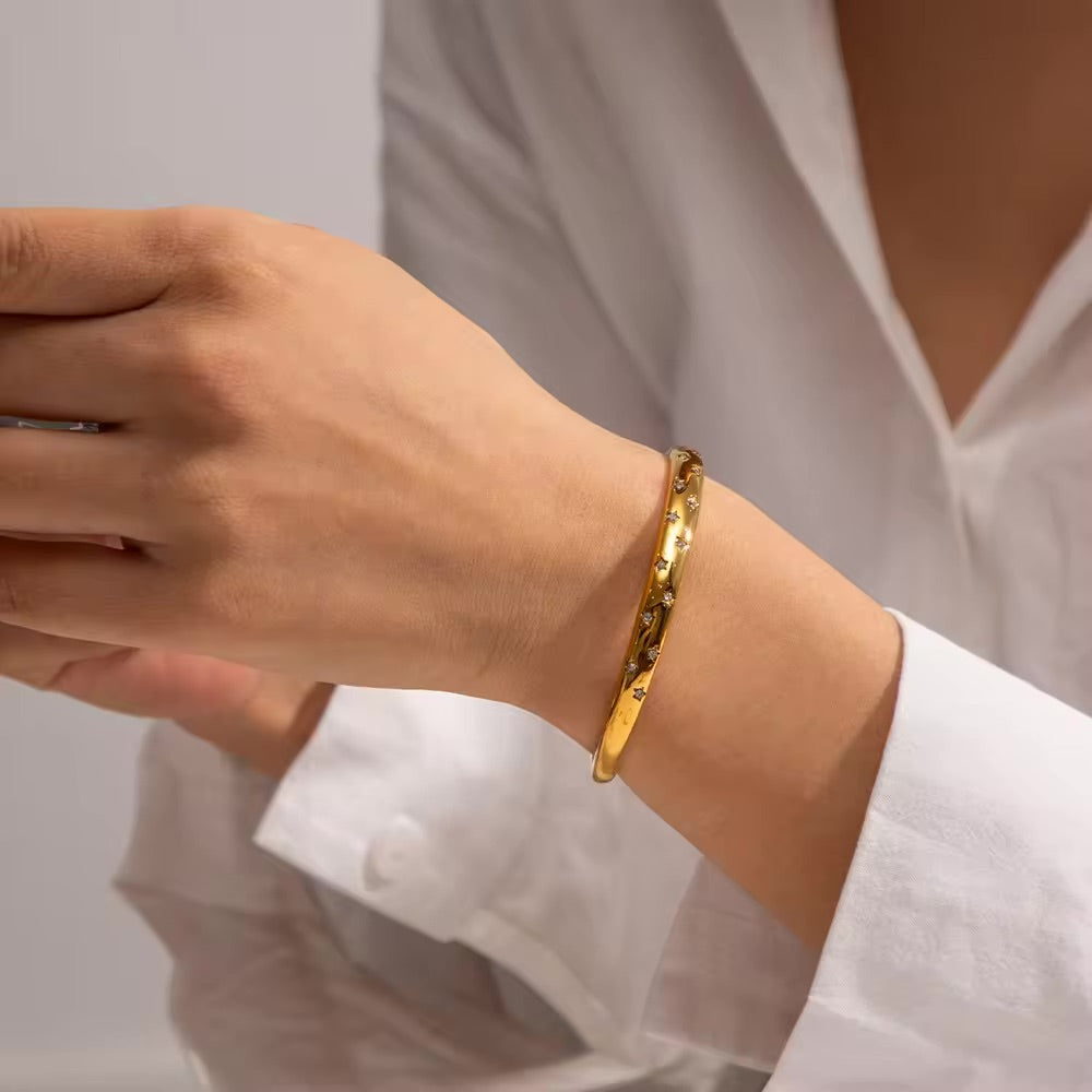 Bracelete Stella Zircônia (Banhado a Ouro 18K)