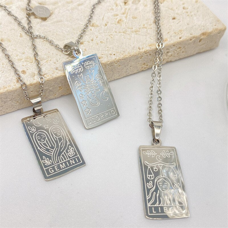 Coleção Zodíaco - Colares com Pingentes dos Signos (Banhado a Ouro 18K)