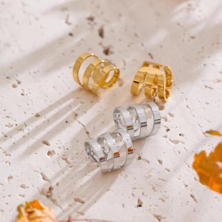 Brinco Earcuff Camille (Banhado a Ouro)