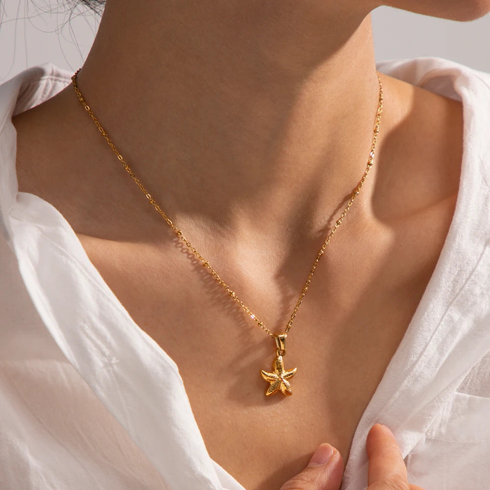 Colar Estrela do Mar (Banhado a Ouro 18K)