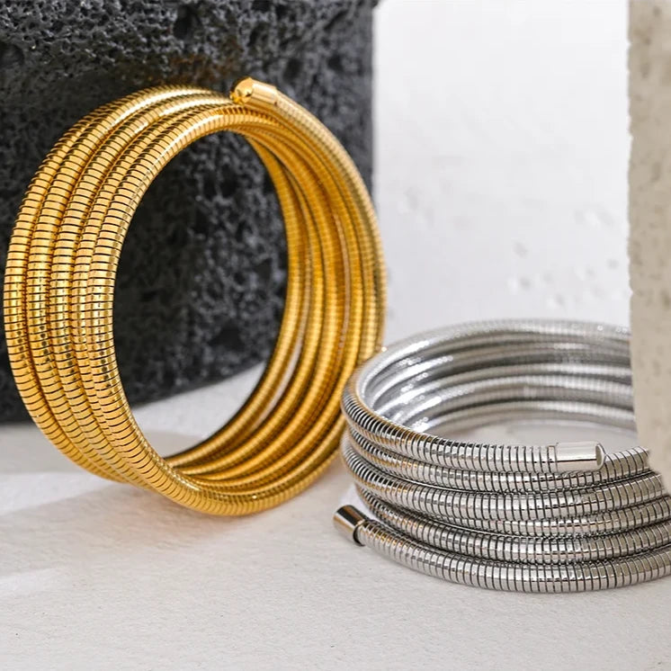 Pulseira Chianti Espiral (Banhado a Ouro 18K)