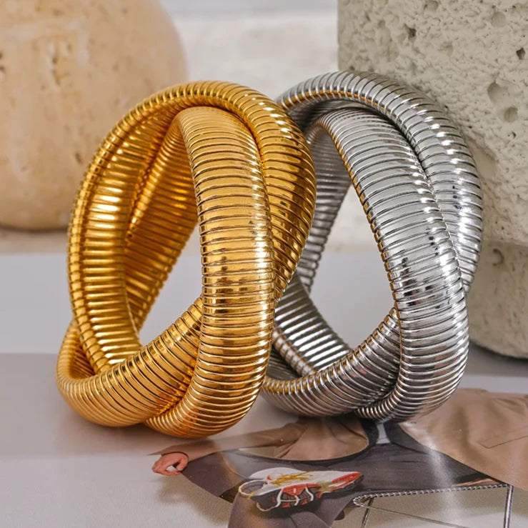 Pulseira Stravaganza Malha (Banhado a Ouro 18K)