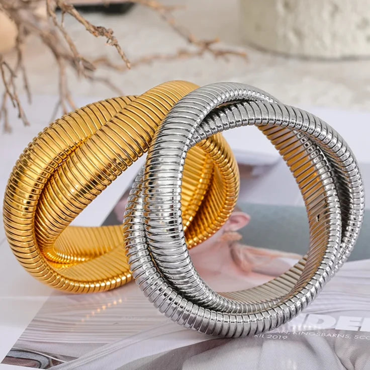 Pulseira Stravaganza Malha (Banhado a Ouro 18K)