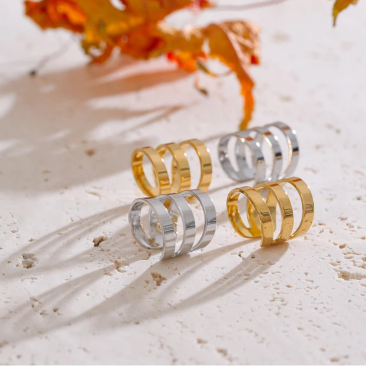 Brinco Earcuff Camille (Banhado a Ouro)