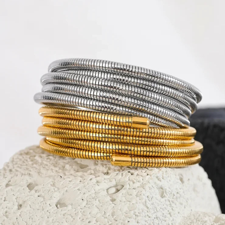 Pulseira Chianti Espiral (Banhado a Ouro 18K)