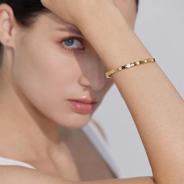 Bracelete Modena Minimalista (Banhado a Ouro 18K)