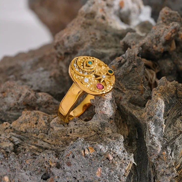 Anel Marselha Zircônia (Banhado a Ouro 18K)