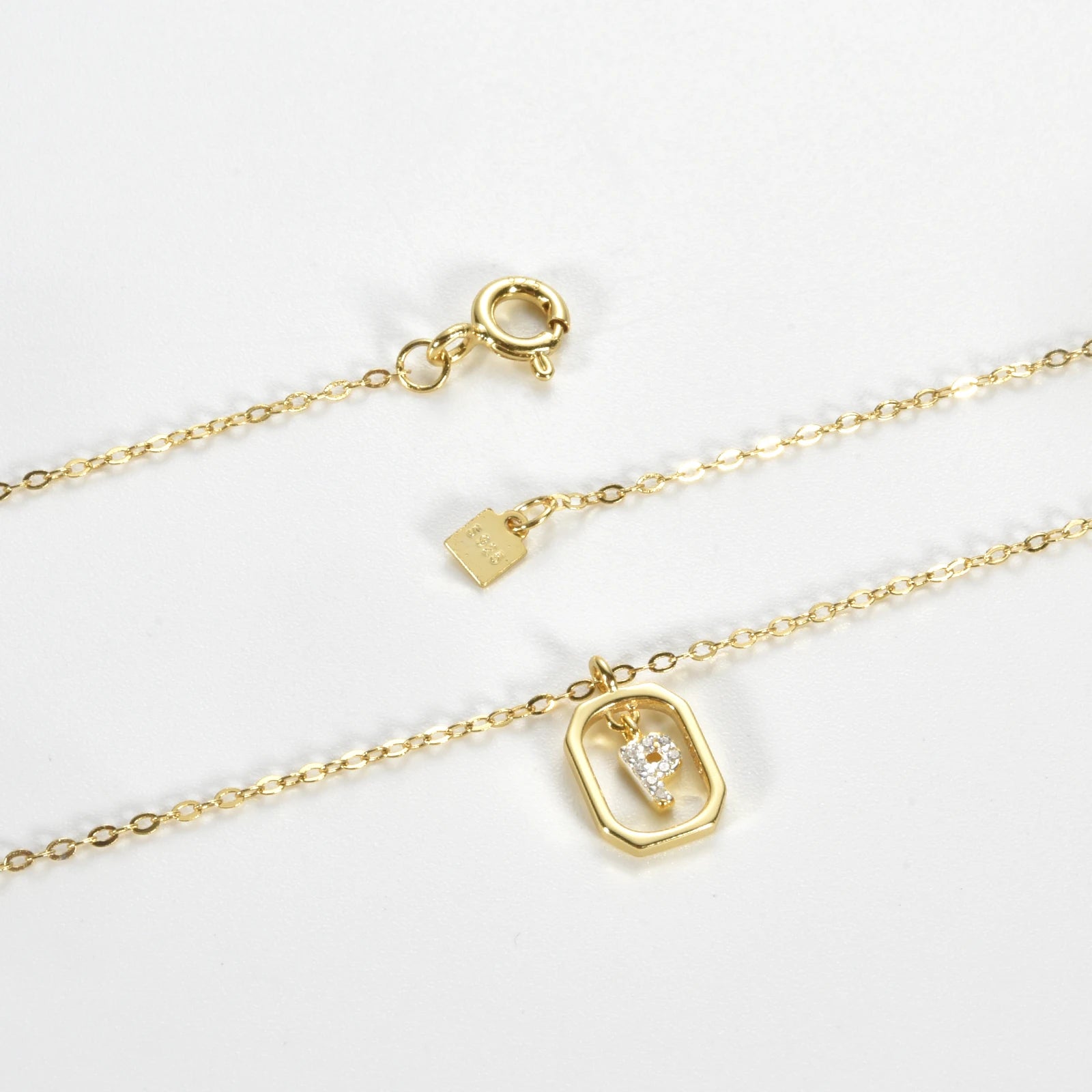 Colar Iniciais Zircônia (Banhado a Ouro 18K)