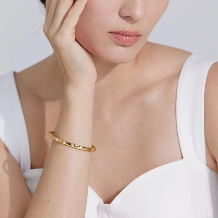 Bracelete Modena Minimalista (Banhado a Ouro 18K)