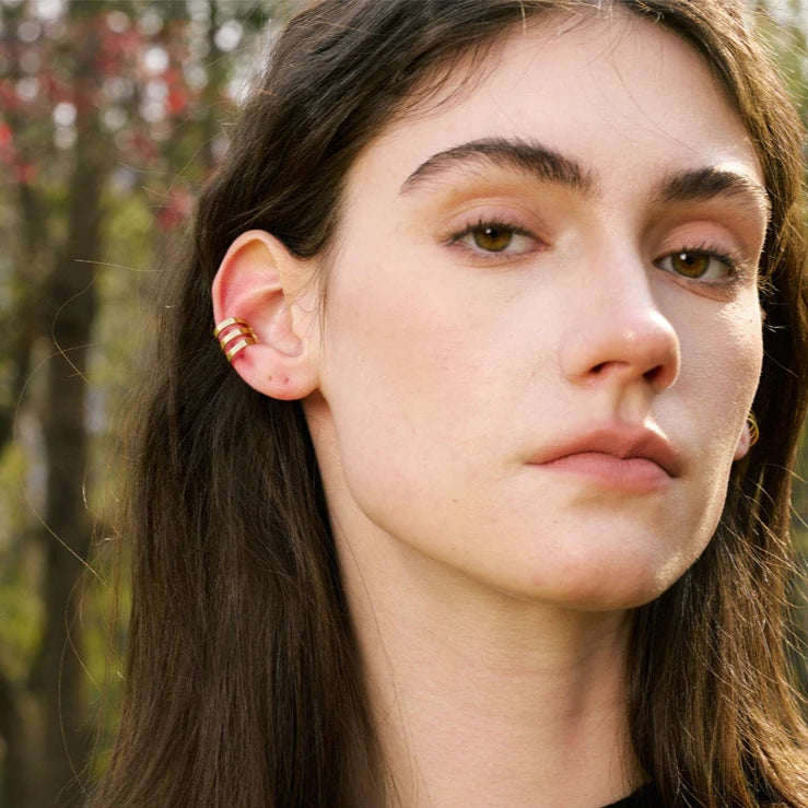 Brinco Earcuff Camille (Banhado a Ouro)