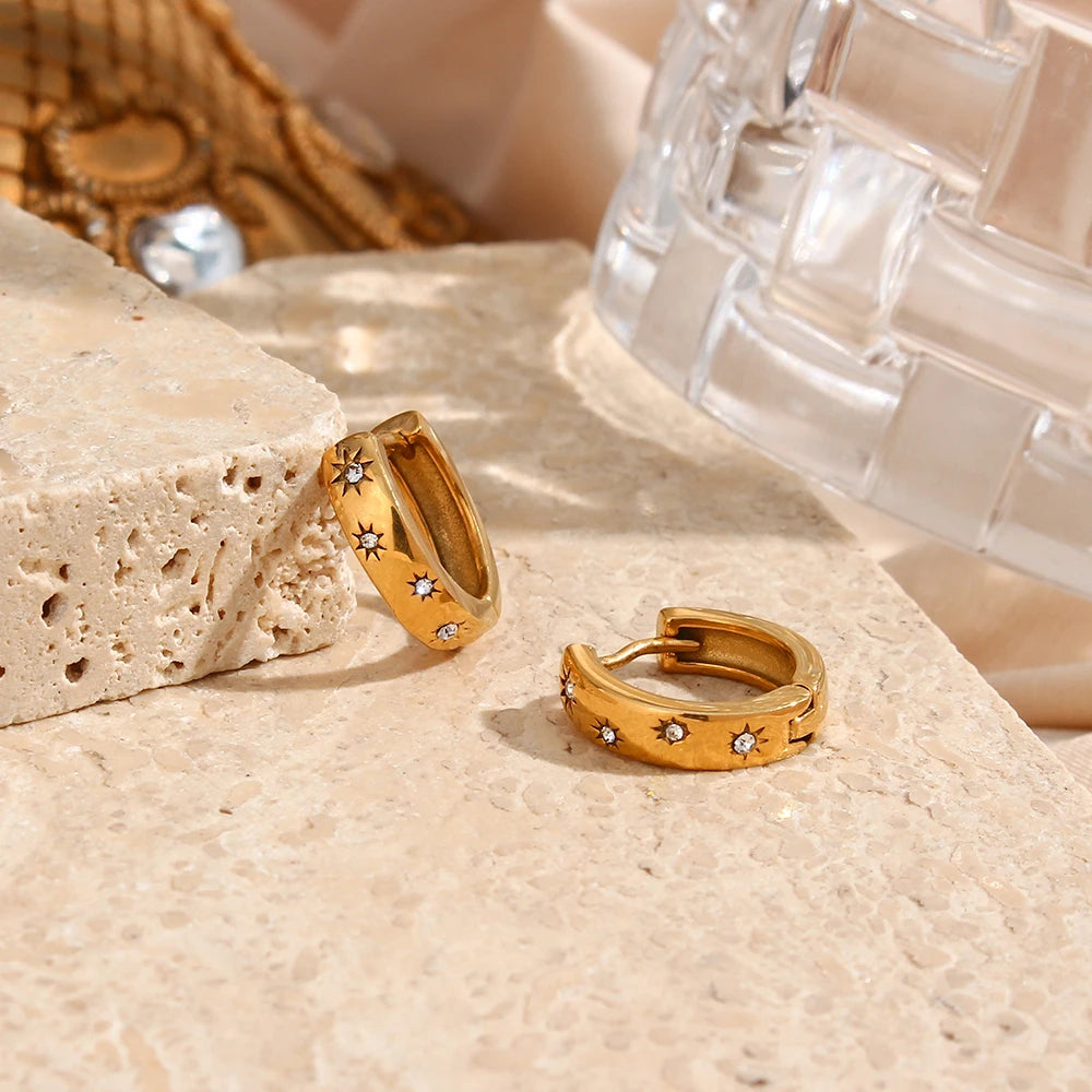 Brinco Stella Zircônia (Banhado a Ouro 18K)