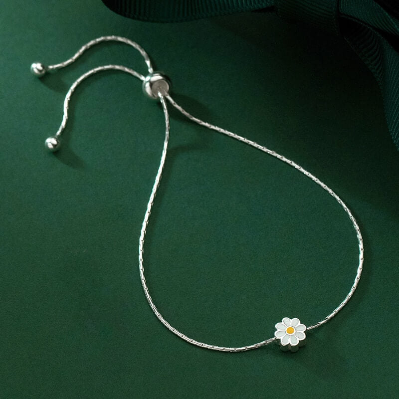 Conjunto Margarida: Colar + Pulseira (Prata 925)