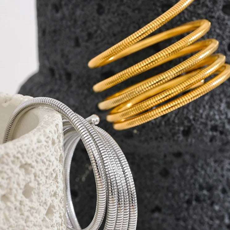 Pulseira Chianti Espiral (Banhado a Ouro 18K)
