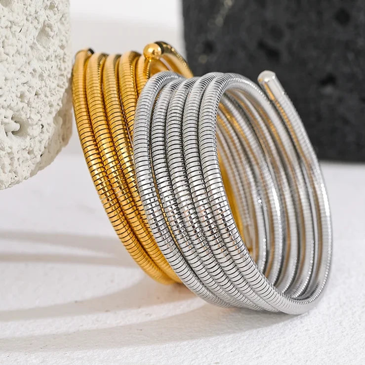 Pulseira Chianti Espiral (Banhado a Ouro 18K)