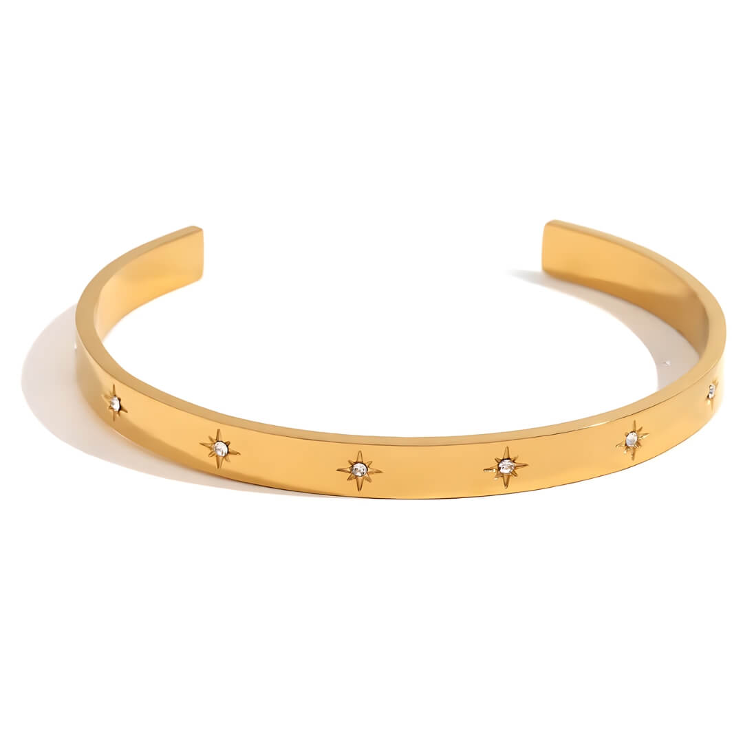 Bracelete Minimalista Louise Zircônia (Banhado a Ouro 18K)