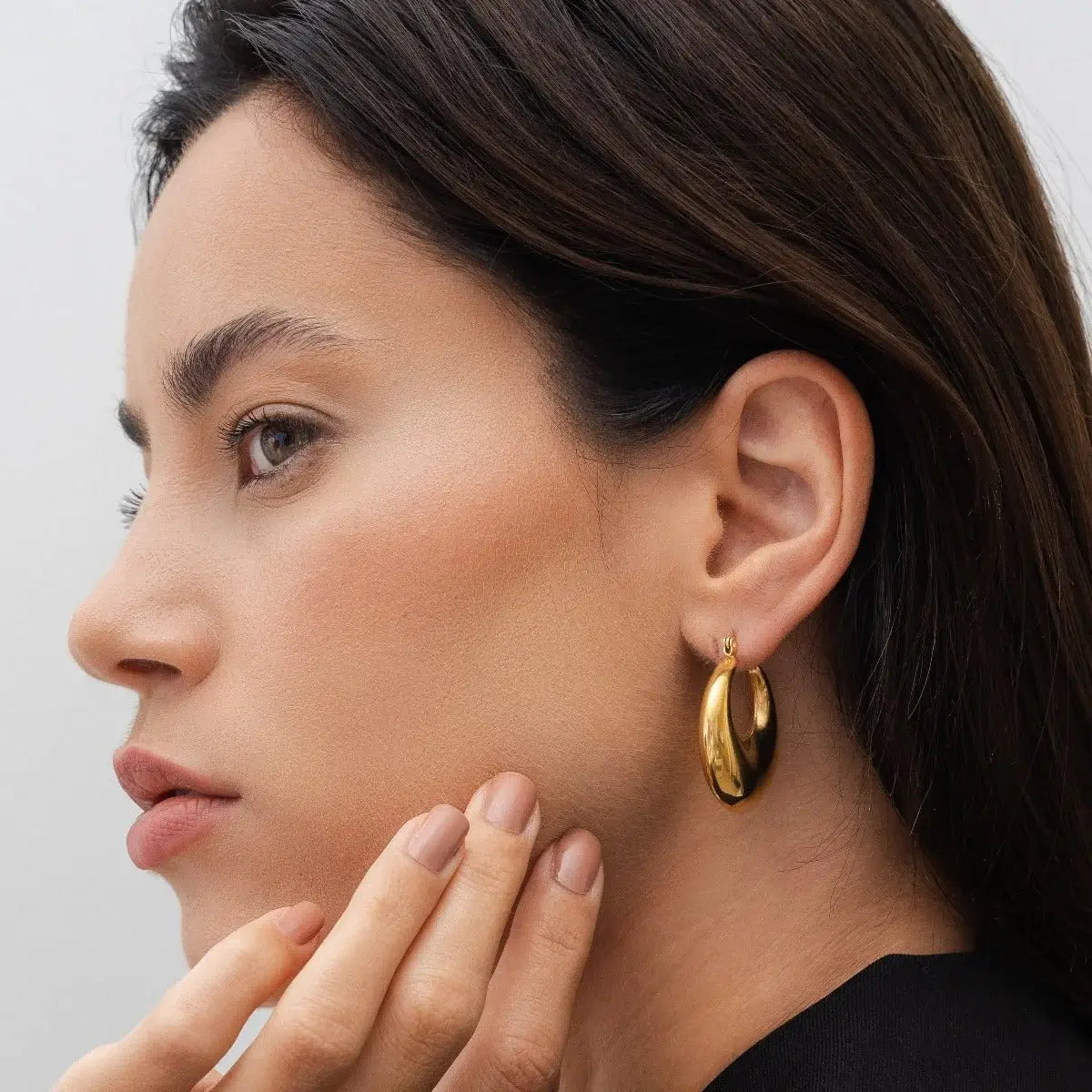 Brinco Argola Bold Nolita (Banhado à Ouro 18K)
