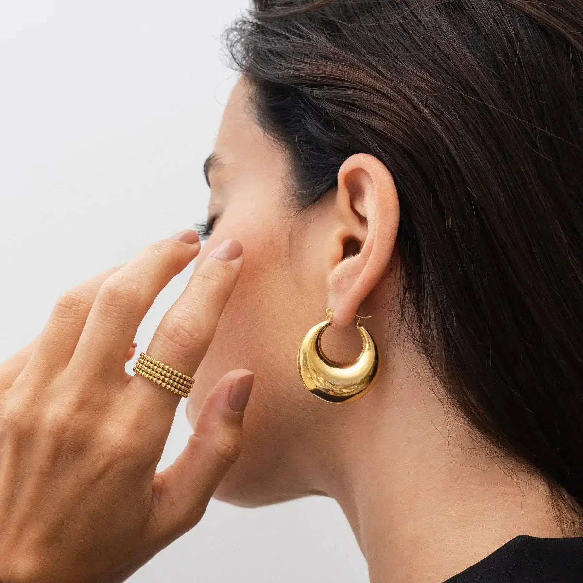 Brinco Argola Bold Nolita (Banhado à Ouro 18K)