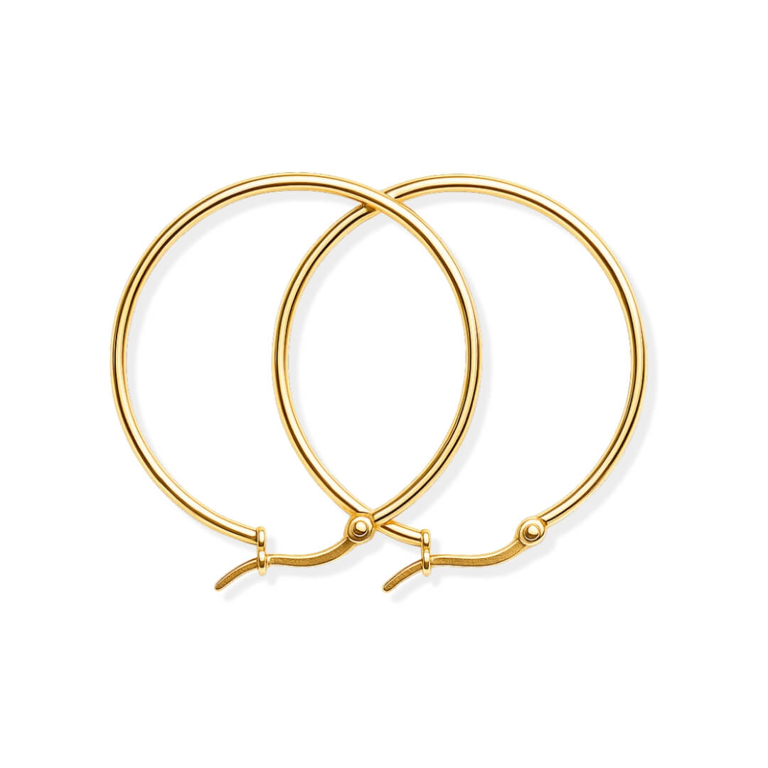Brinco Argola Clássica (Banhado a Ouro)