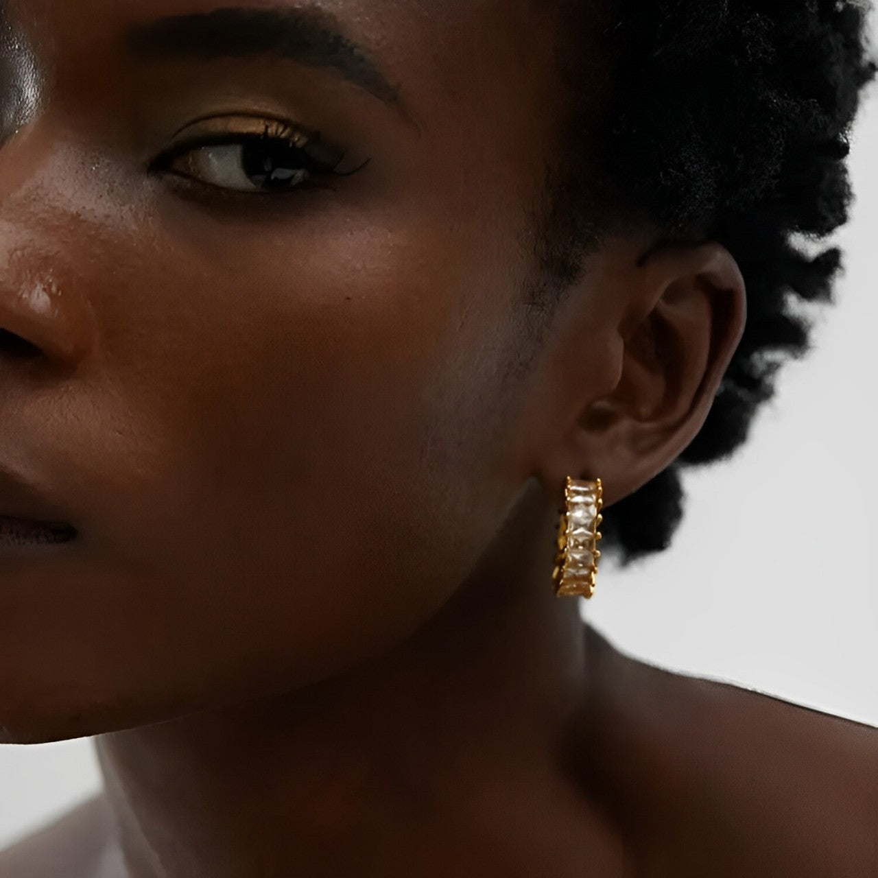Brinco Argola Serena Zircônia (Banhado a Ouro 18K)