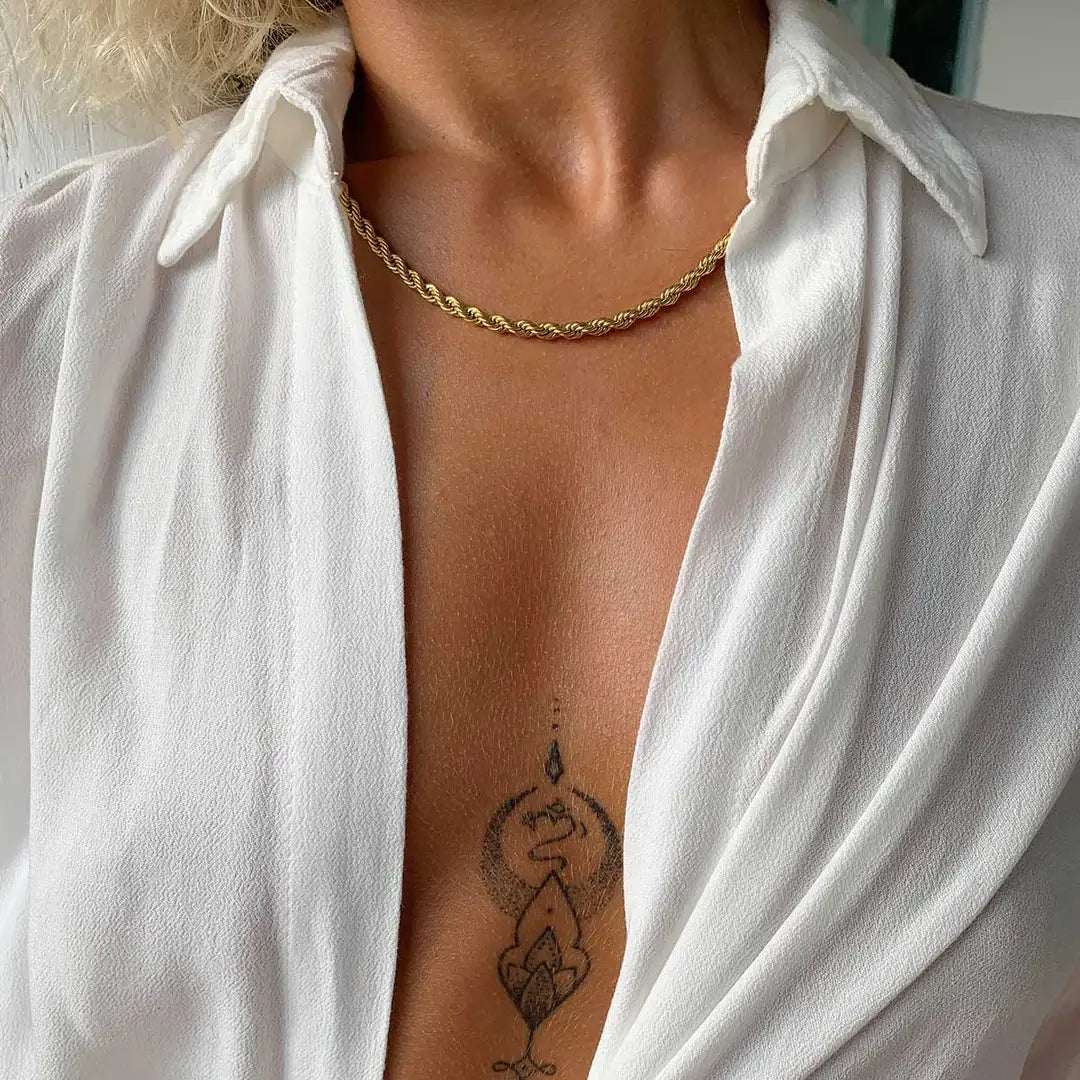 Colar Corda Baiana (Banhado a Ouro 18K)