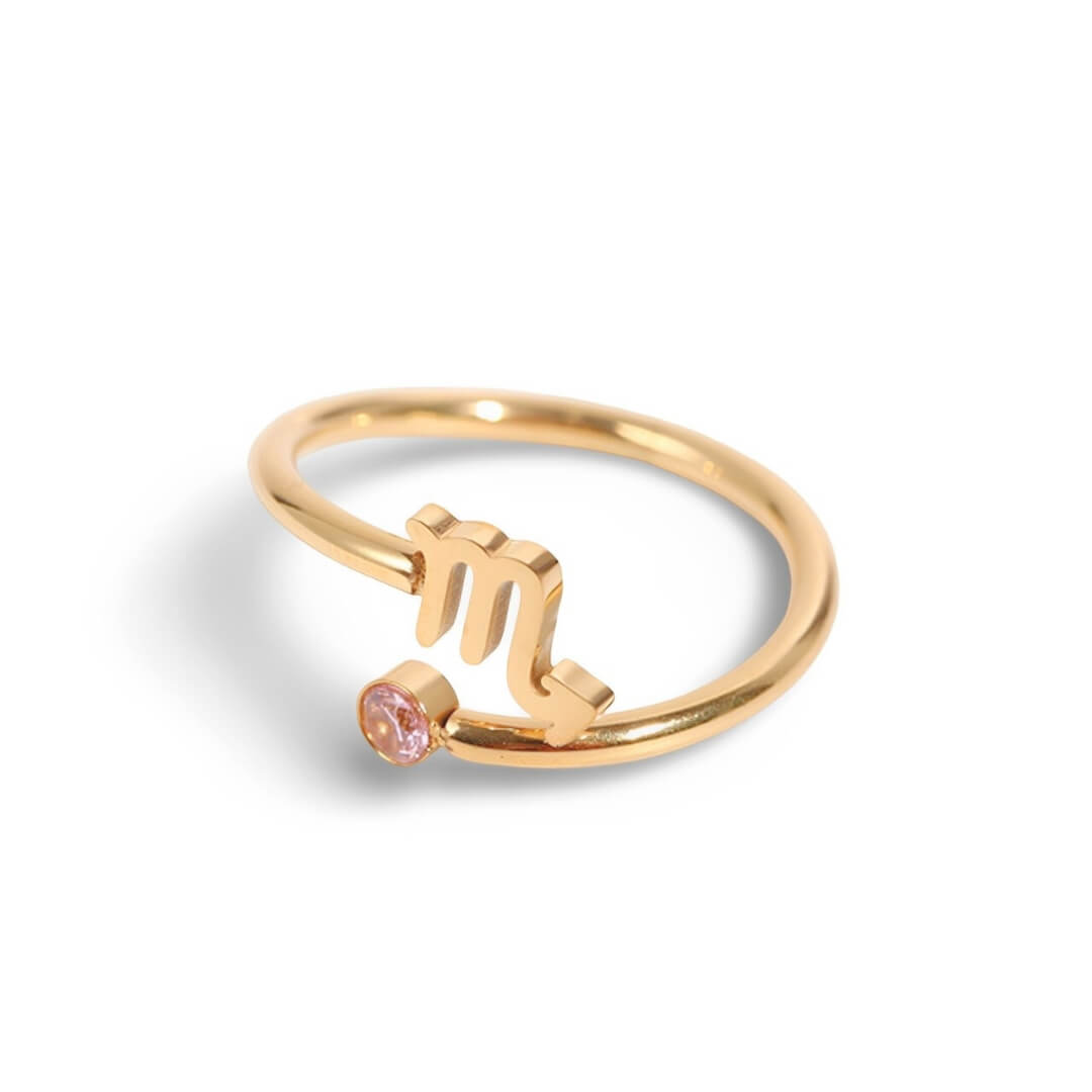 Anel Zodíaco (Banhado à Ouro 18K)