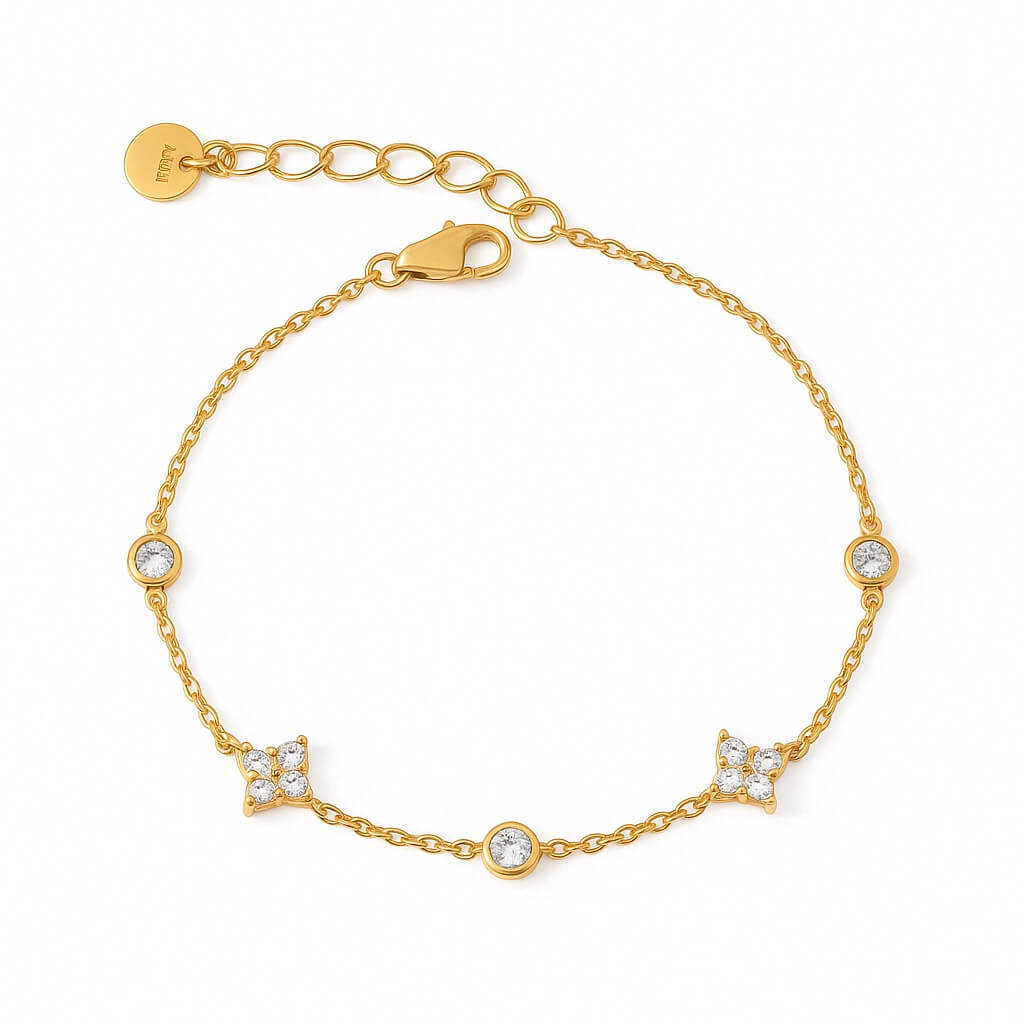 Pulseira Constelação com Zircônias (Banhado a Ouro)