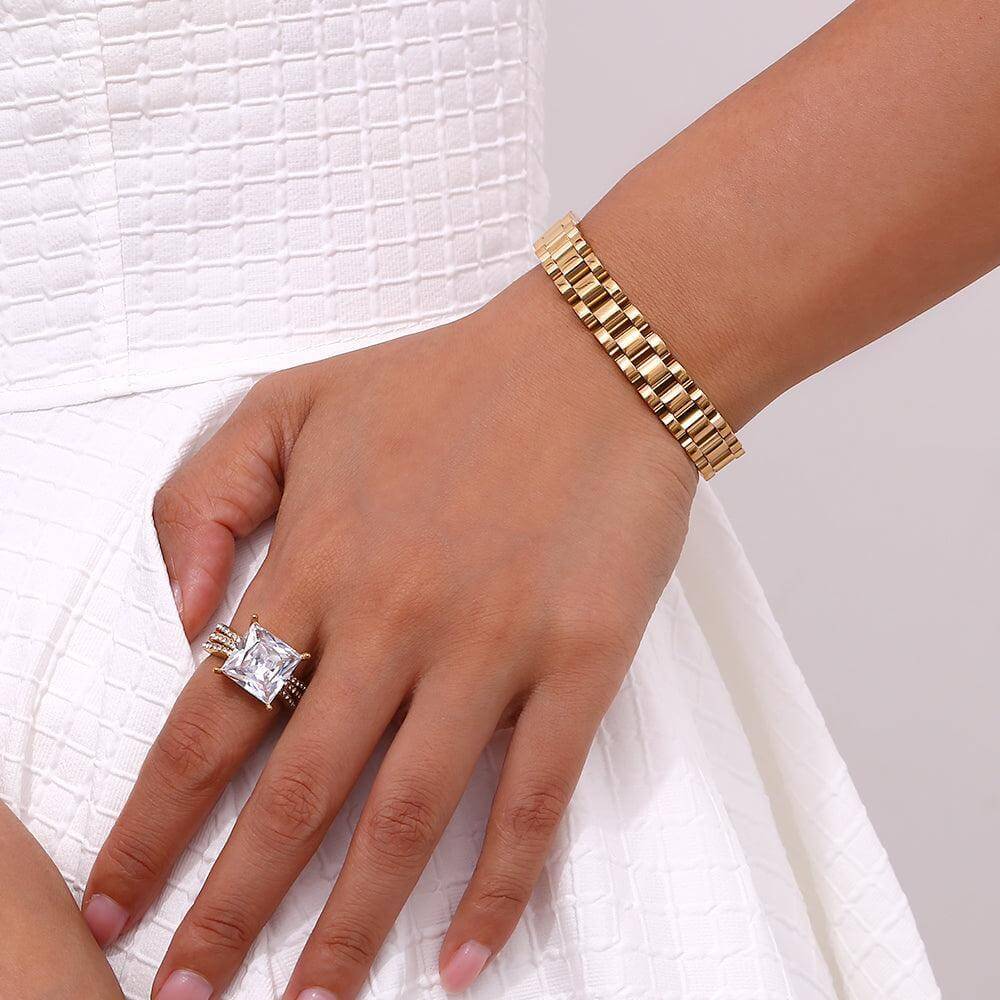 Pulseira de Elos Bold (Banhado a Ouro)