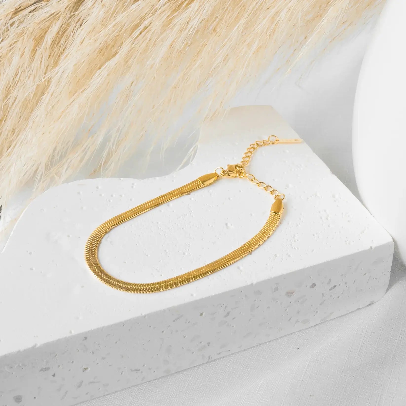 Pulseira Snake Malha (Banhada a Ouro)