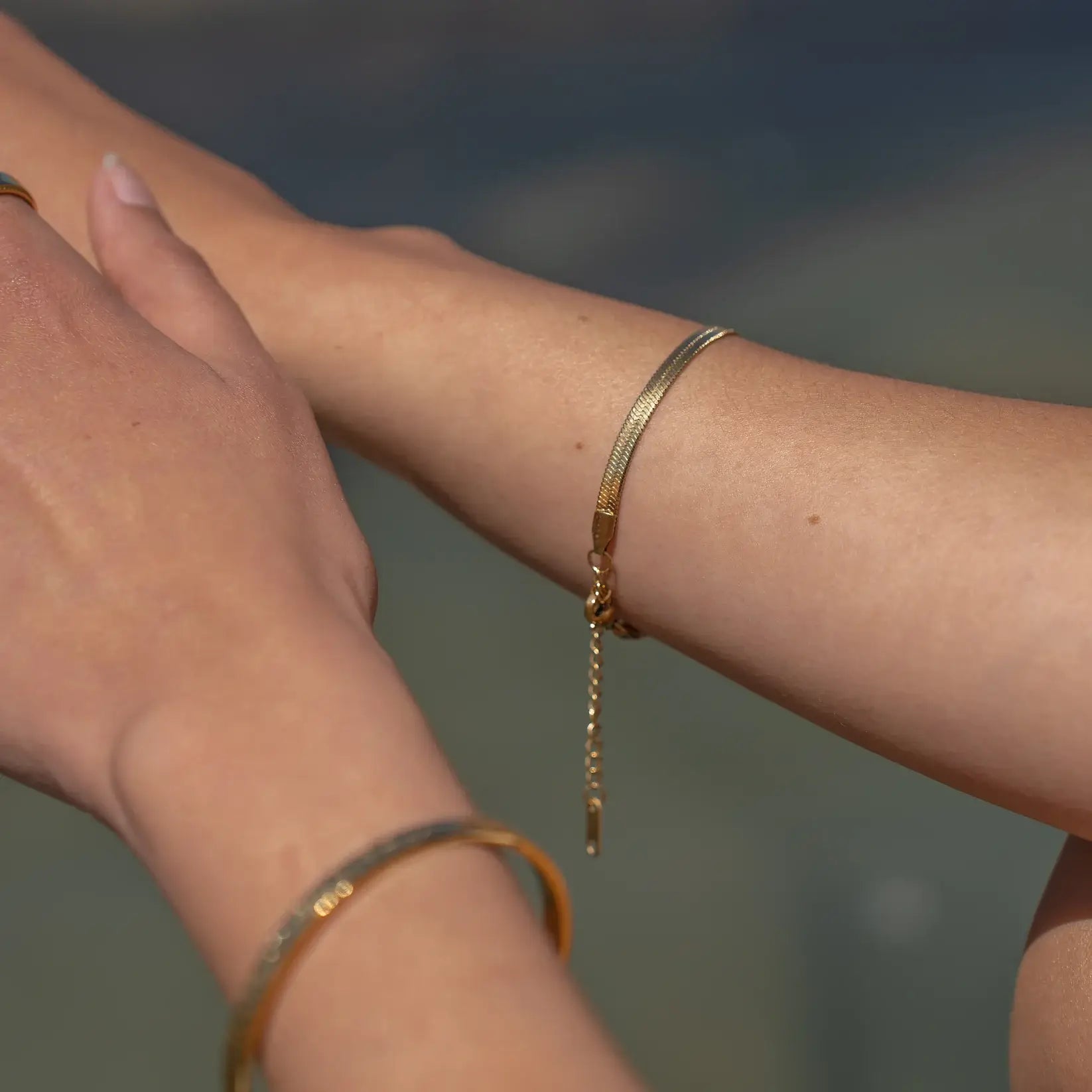 Pulseira Snake Malha (Banhada a Ouro)