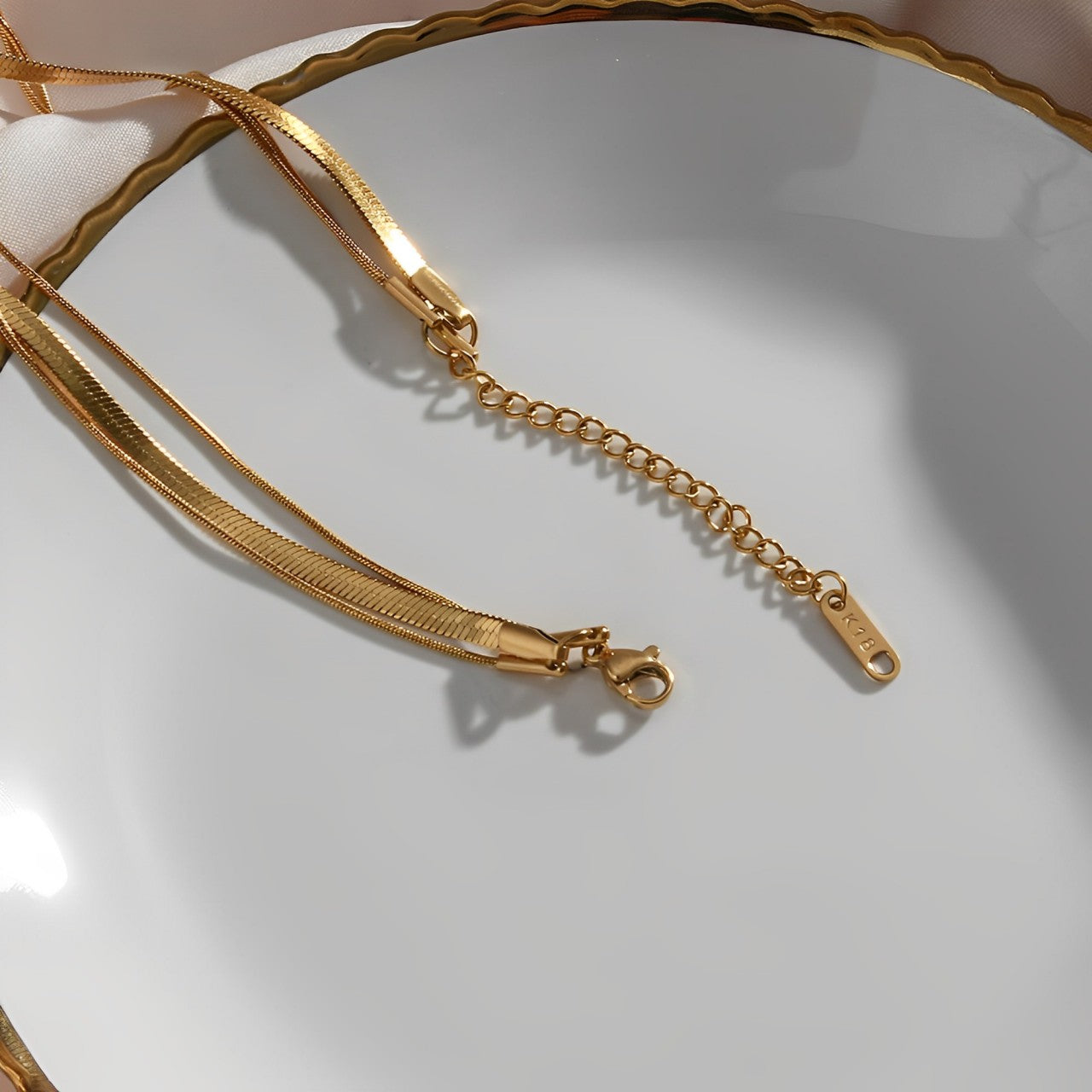 Mix Colar Malha e Rabo de Rato (Banhado a Ouro 18K)