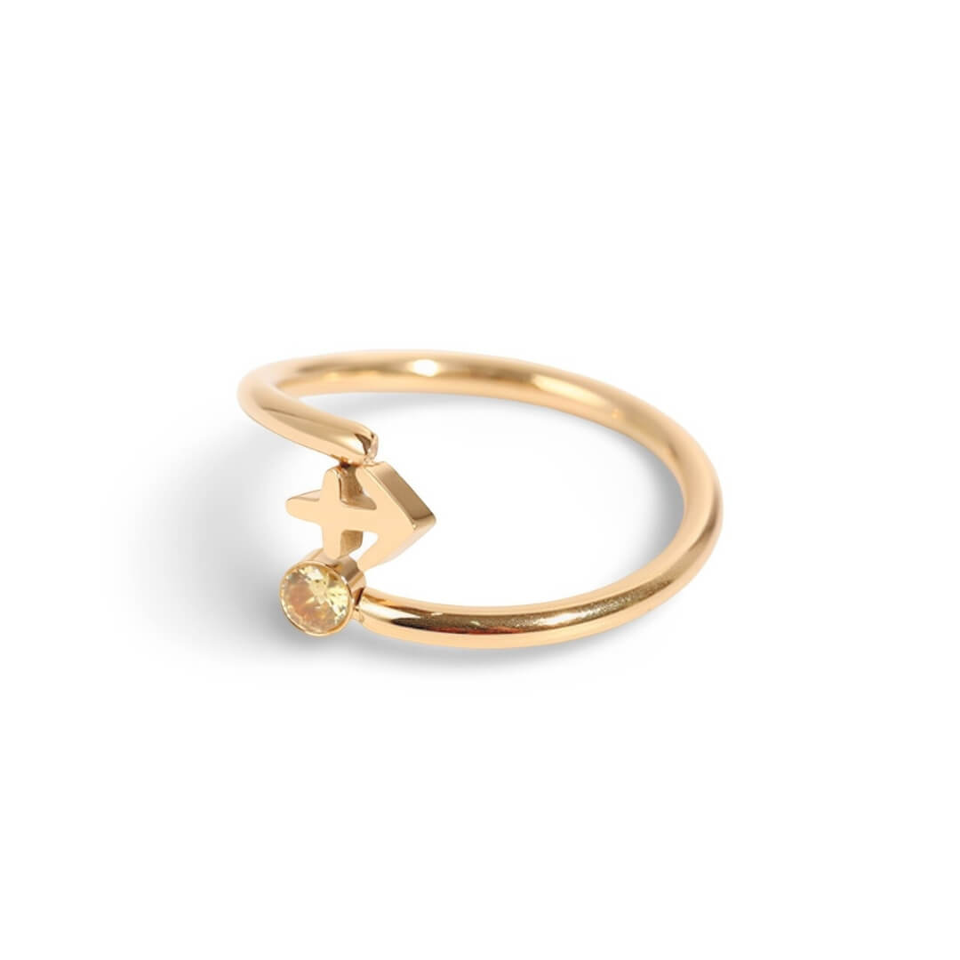 Anel Zodíaco (Banhado à Ouro 18K)