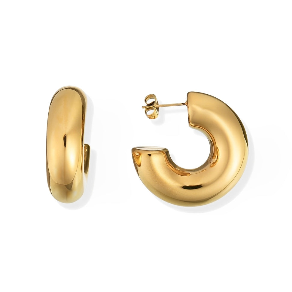 Brinco Argola Chunky (Banhado a Ouro)