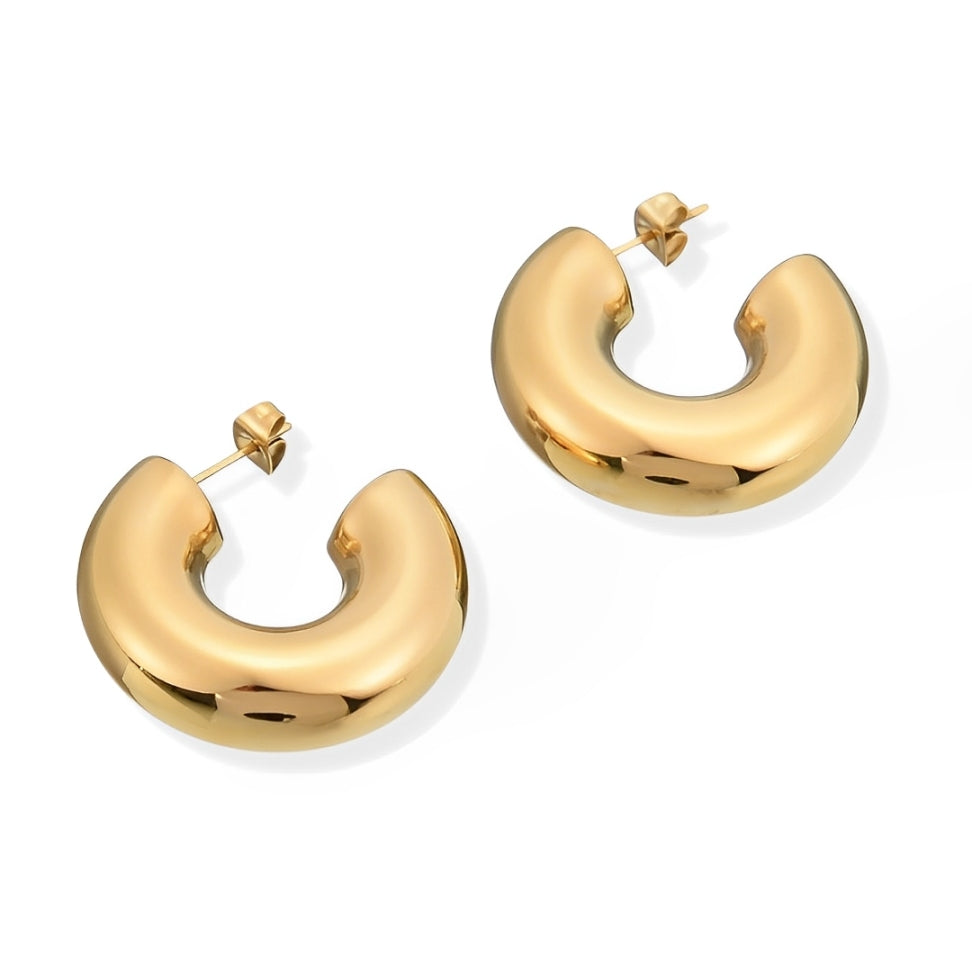 Brinco Argola Chunky (Banhado a Ouro)