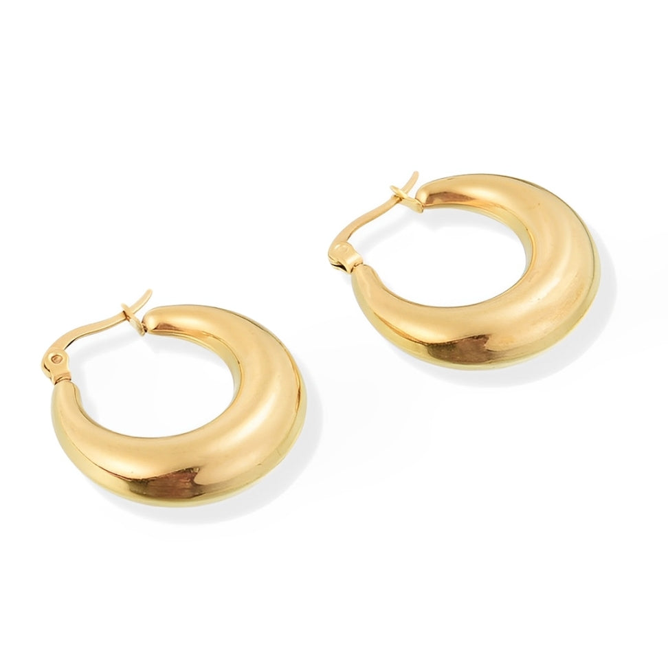 Brinco Argola Moon (Banhado a Ouro)