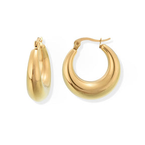 Brinco Argola Moon (Banhado a Ouro)