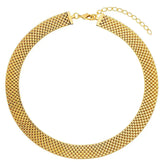 Colar Choker Malha Elegante (Banhada a Ouro)