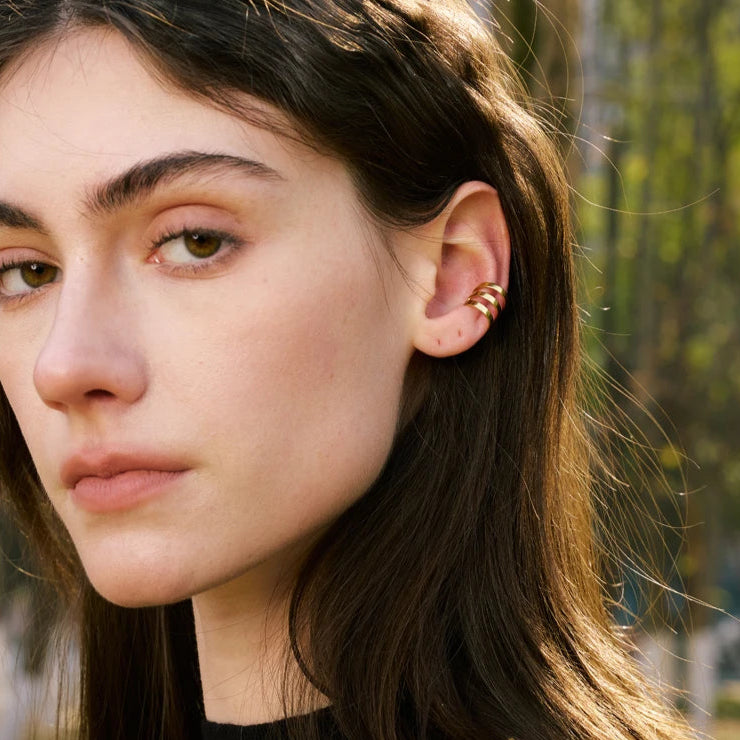 Brinco Earcuff Camille (Banhado a Ouro)