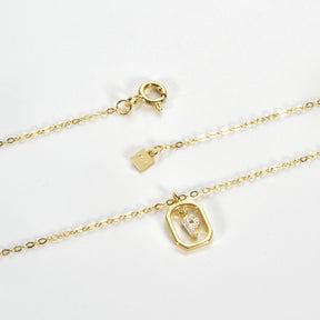 Colar Iniciais Zircônia (Banhado a Ouro 18K)