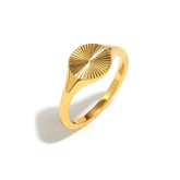 Anel Sol Radiante Minimalista (Banhado a Ouro)