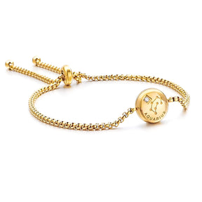 Pulseira Zodíaco (Banhado a Ouro)