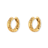 Brinco Argola Orgânica Texturizada (Banhado a Ouro)