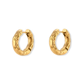 Brinco Argola Orgânica Texturizada (Banhado a Ouro)