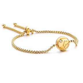 Pulseira Zodíaco (Banhado a Ouro)
