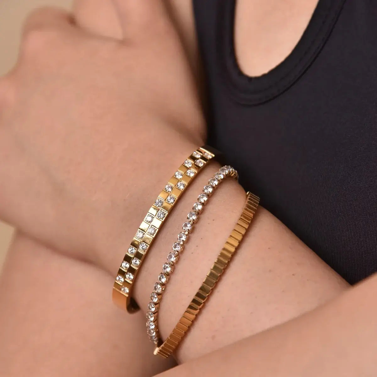 Pulseira Riviera com Zircônia Brilhante (Banhado a Ouro)